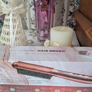 NIB Royale Genius Heating Element Multi-Purpose Ceramic Hair Brush-Rose Gold